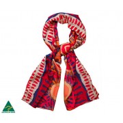 Aboriginal Art Silk Scarf - Murdie Morris